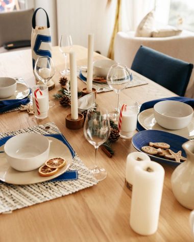 6 Sets de table - Bleu et gris