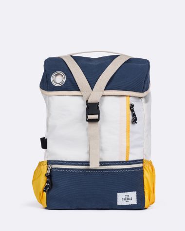 Sacoche vélo - Sac à dos Biky · Bleu marine et jaune