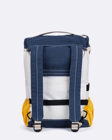 Biky Pannier backpack convertible · Navy blue and yellow