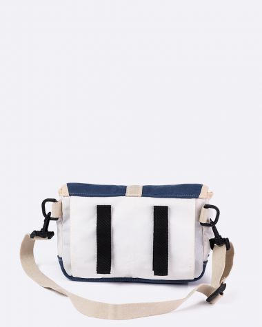 Scooty Handlebar cross-body bag convertible · Navy blue and yellow