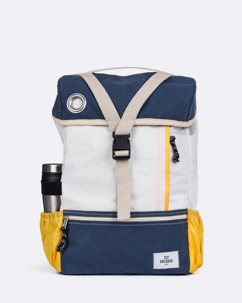 Sacoche vélo - Sac à dos Biky · Bleu marine et jaune