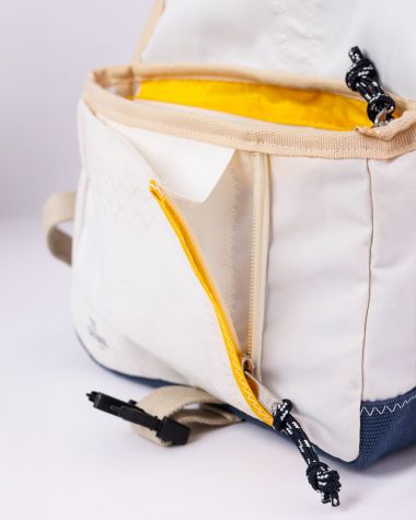 Sacoche guidon Scooty · Bleu marine et jaune