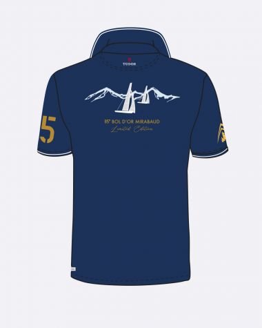 Limited Edition Men's polo shirt navy blue· Bol d'Or Mirabaud 2024
