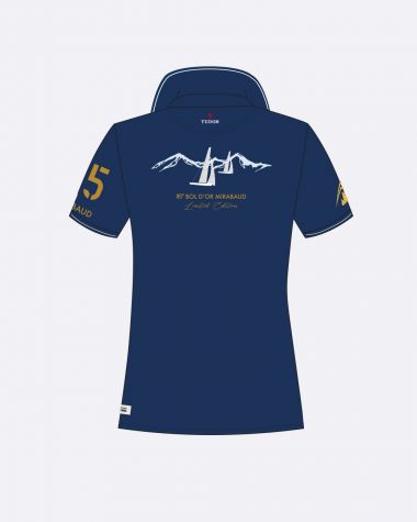 Limited Edition Women's polo shirt navy blue · Bol d'Or Mirabaud 2024