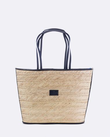 Woven basket Pénélope · Navy blue 