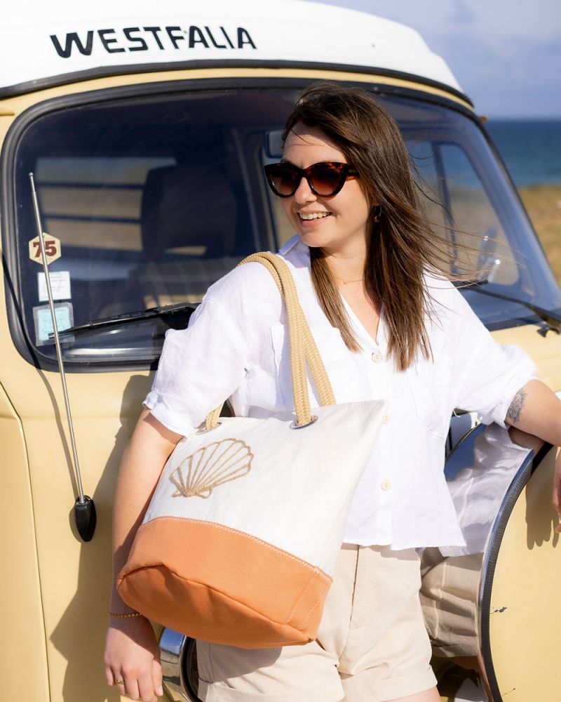 Sac à main Sandy · Coton corail