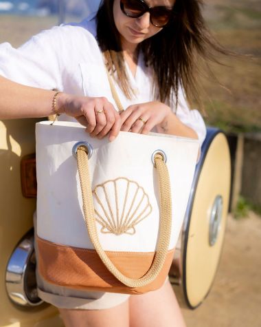 Sac à main Sandy · Coton corail