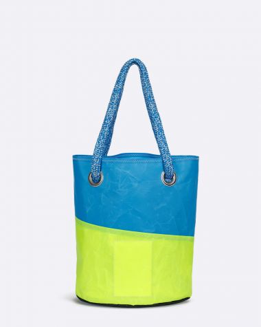 Strandtasche · Blau und gelb