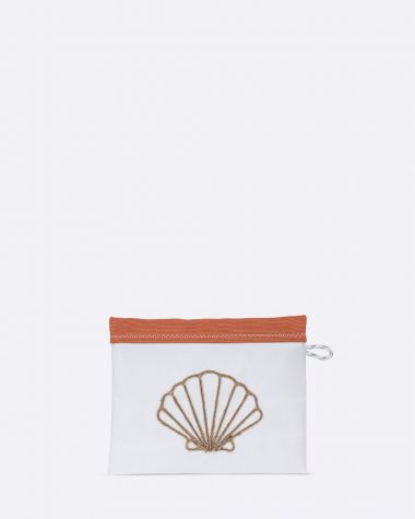 Pochette zippée · Coton corail