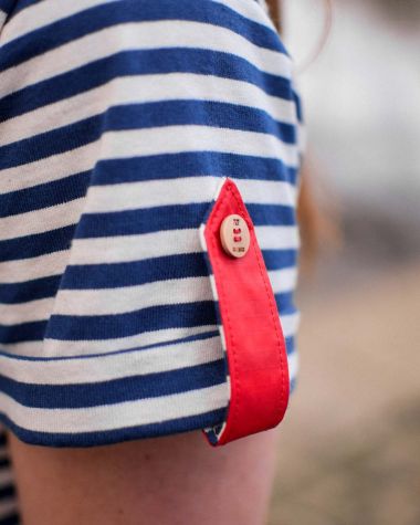 Palma Breton Striped Dress · Navy blue