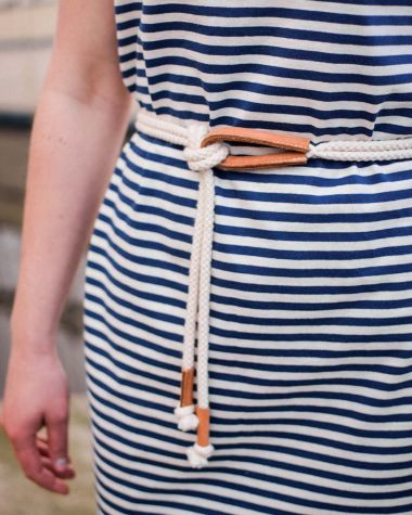 Palma Breton Striped Dress · Navy blue