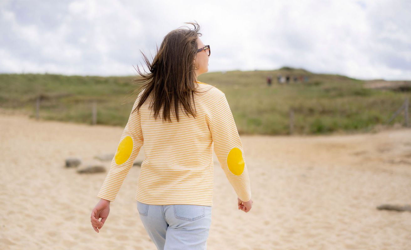 Marinière Calvi Femme · Jaune et écru