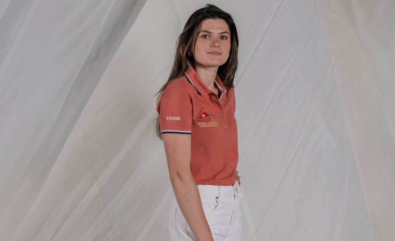Women's short sleeved polo Coral · Bol d'Or Mirabaud 2024 · VAT will be deducted for orders from Switzerland
