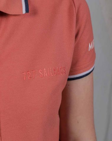 Women's short sleeved polo Coral · Bol d'Or Mirabaud 2024 · VAT will be deducted for orders from Switzerland