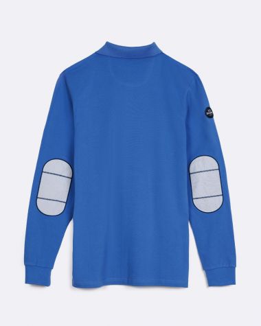 Polo manches longues Homme· Bleu Océan