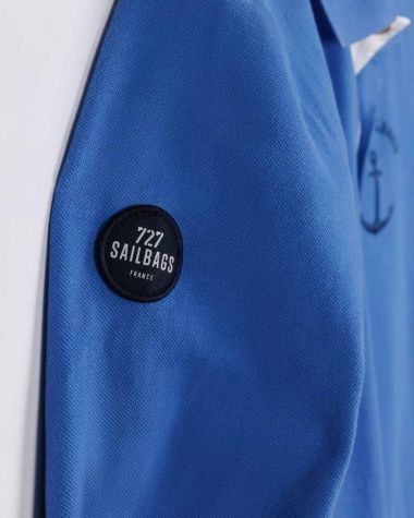 Polo manches longues Homme· Bleu Océan