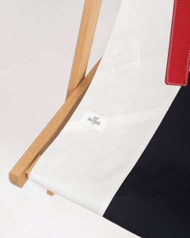 Transat en hêtre · Navy bleu et rouge