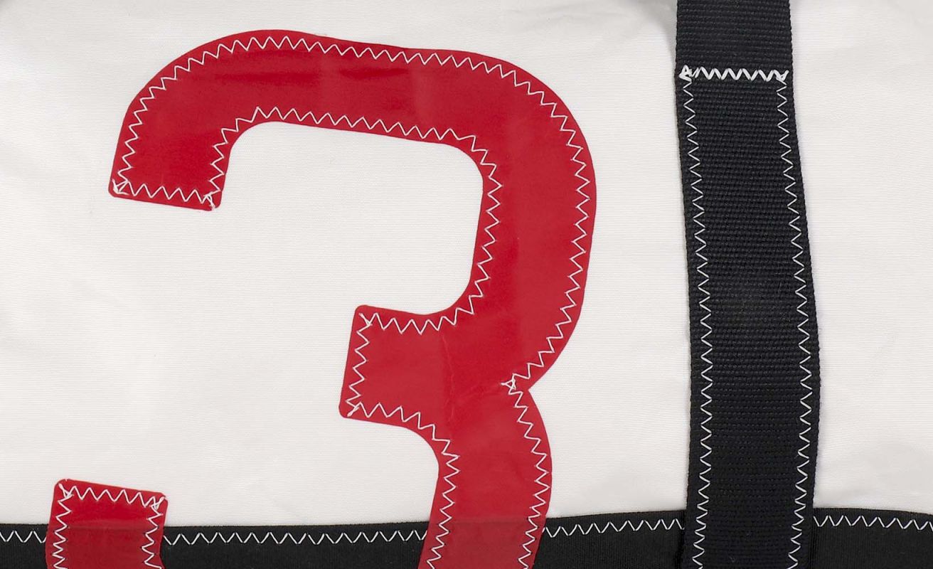 Sac de sport Polochon · Noir 3 rouge