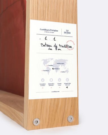 Cadre de têtière de voile · Voile rouille