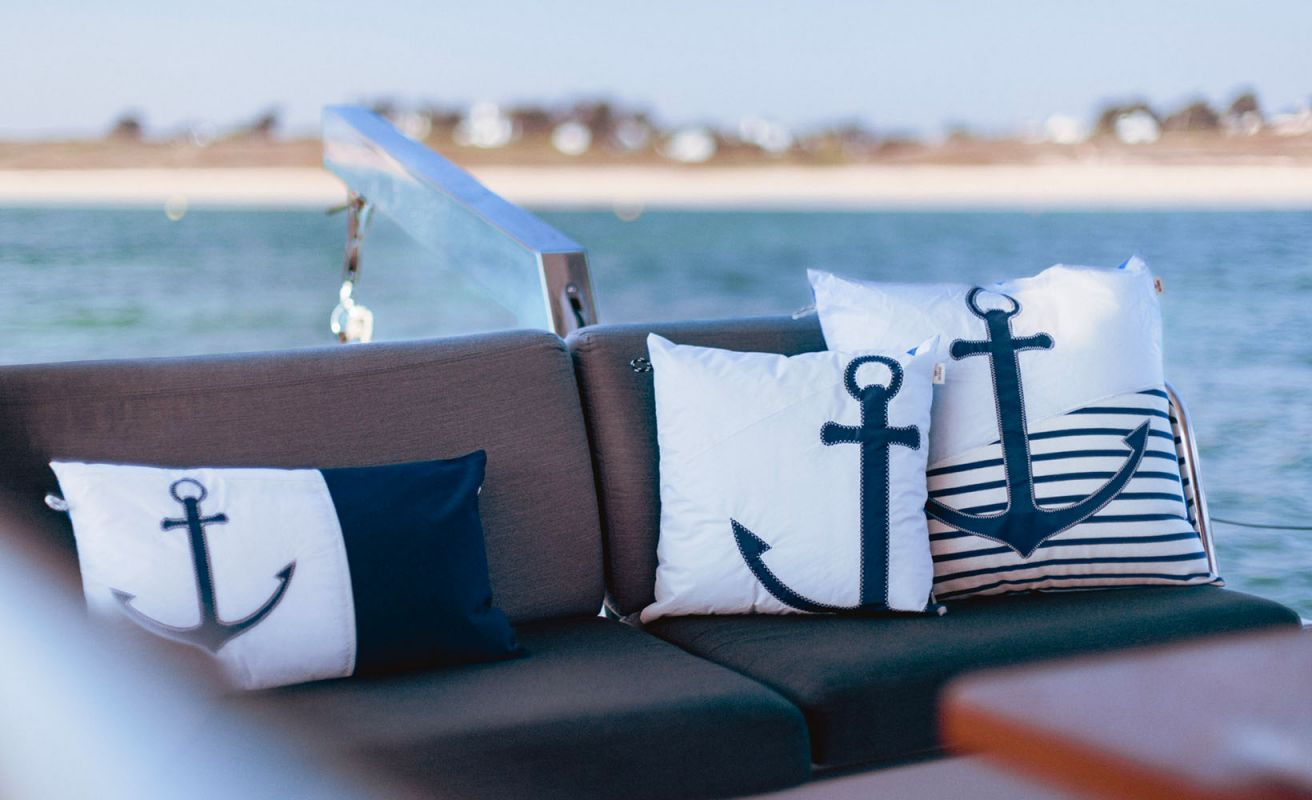 Coussin 40x40 · Ancre marine