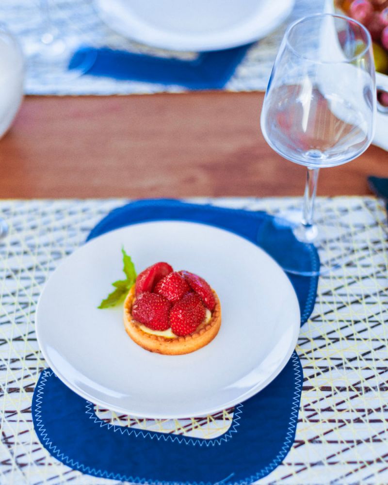 6 Sets de table - Bleu et gris