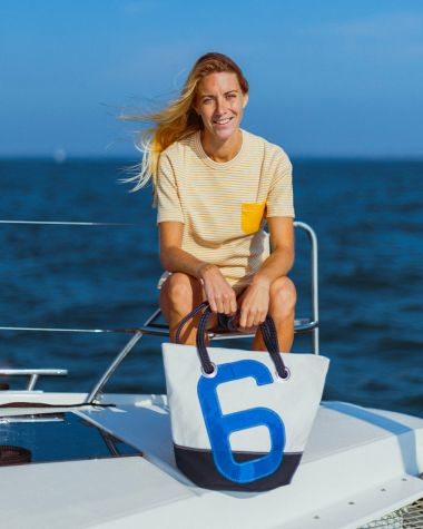 T-Shirt Calvi Femme · Jaune et écru