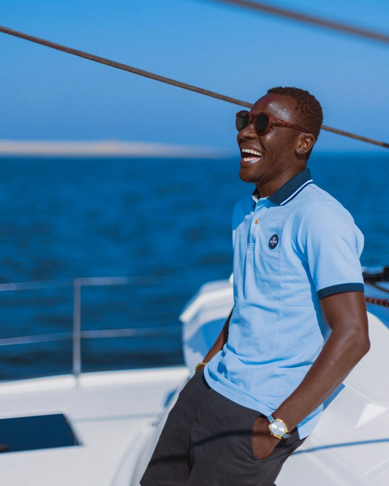Men's Farr Polo Shirt· Pastel blue