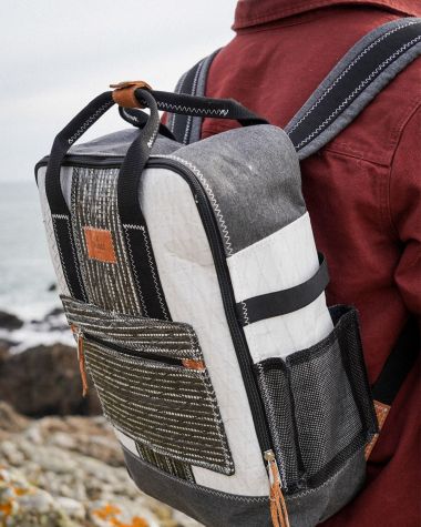 Sac à dos Wally · 3Dl blanc et gris