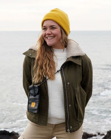 Pochette Bandoulière Skate · Noir et moutarde