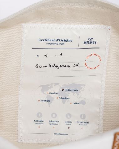 Trousse de toilette Windy· Lin et cuir ambre