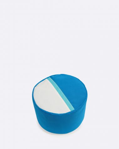 Tom pouf · Bleu caraïbes