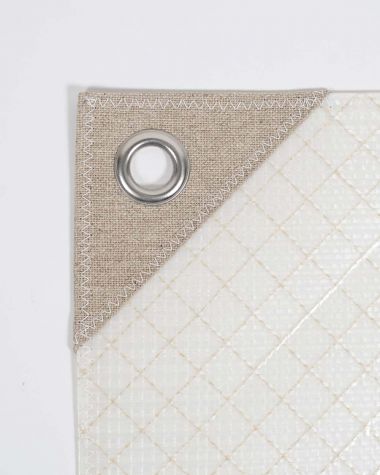 Set de table · Blanc et lin naturel