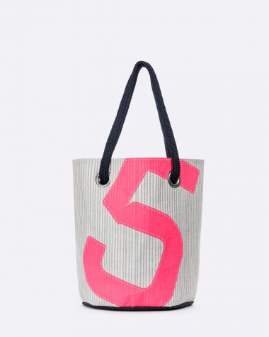 Beach bag gris et rose · 727 Sailbags x TBS