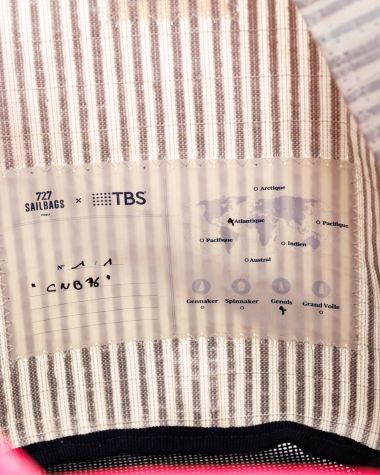Beach bag gris et rose · 727 Sailbags x TBS