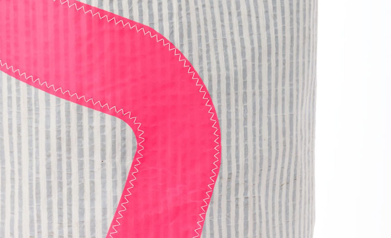 Beach bag gris et rose · 727 Sailbags x TBS