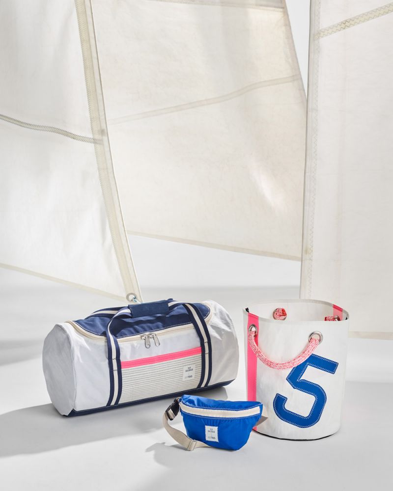 Beach bag rose et bleu · 727 Sailbags x TBS