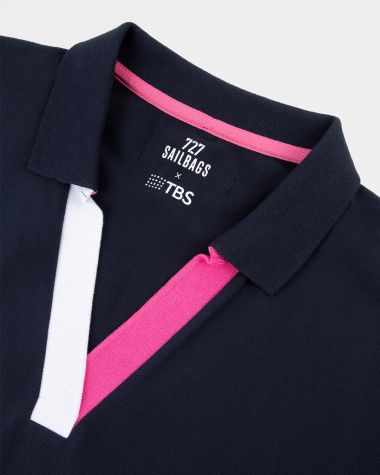 Polo femme Navy · 727 Sailbags x TBS