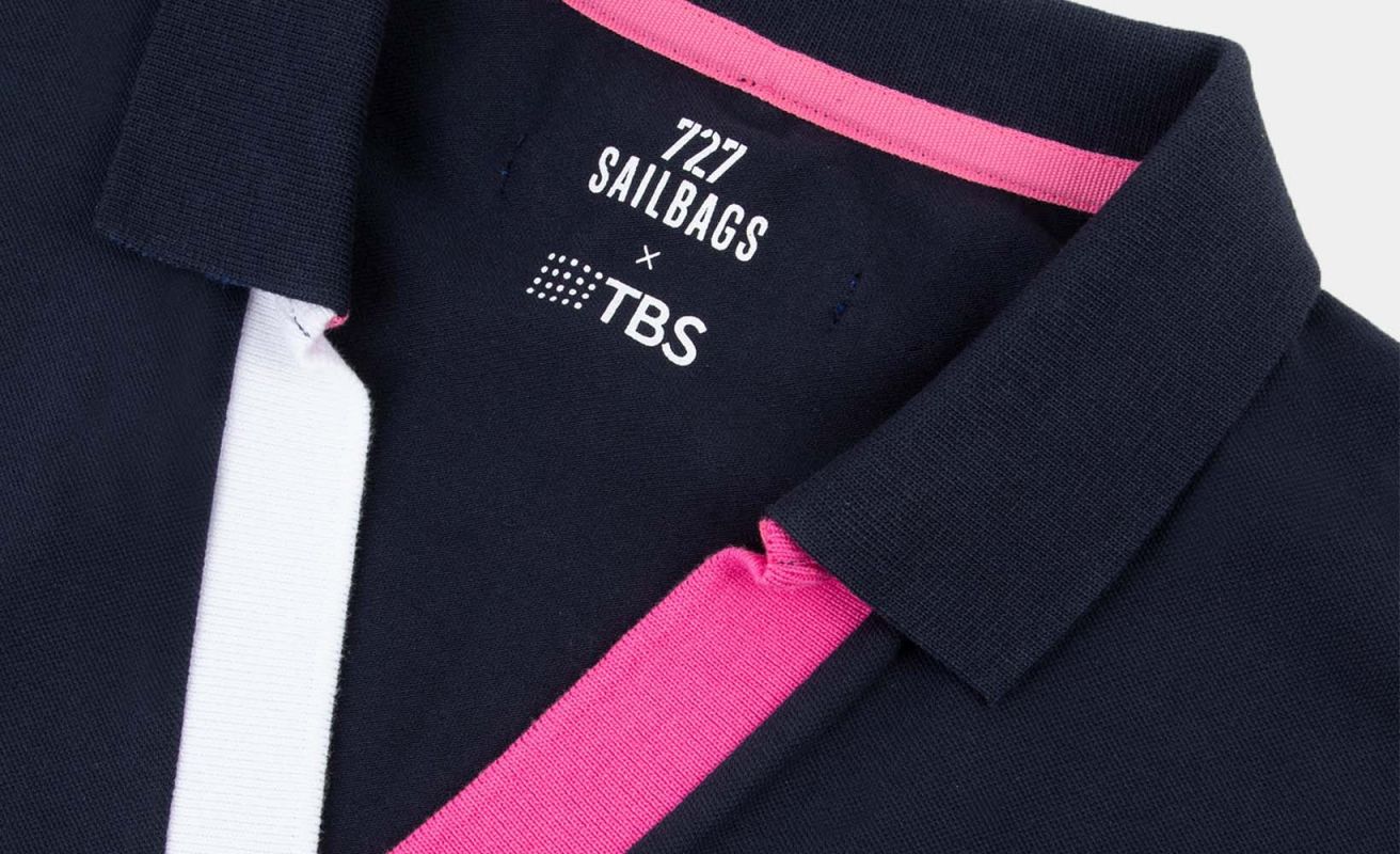 Polo femme Navy · 727 Sailbags x TBS
