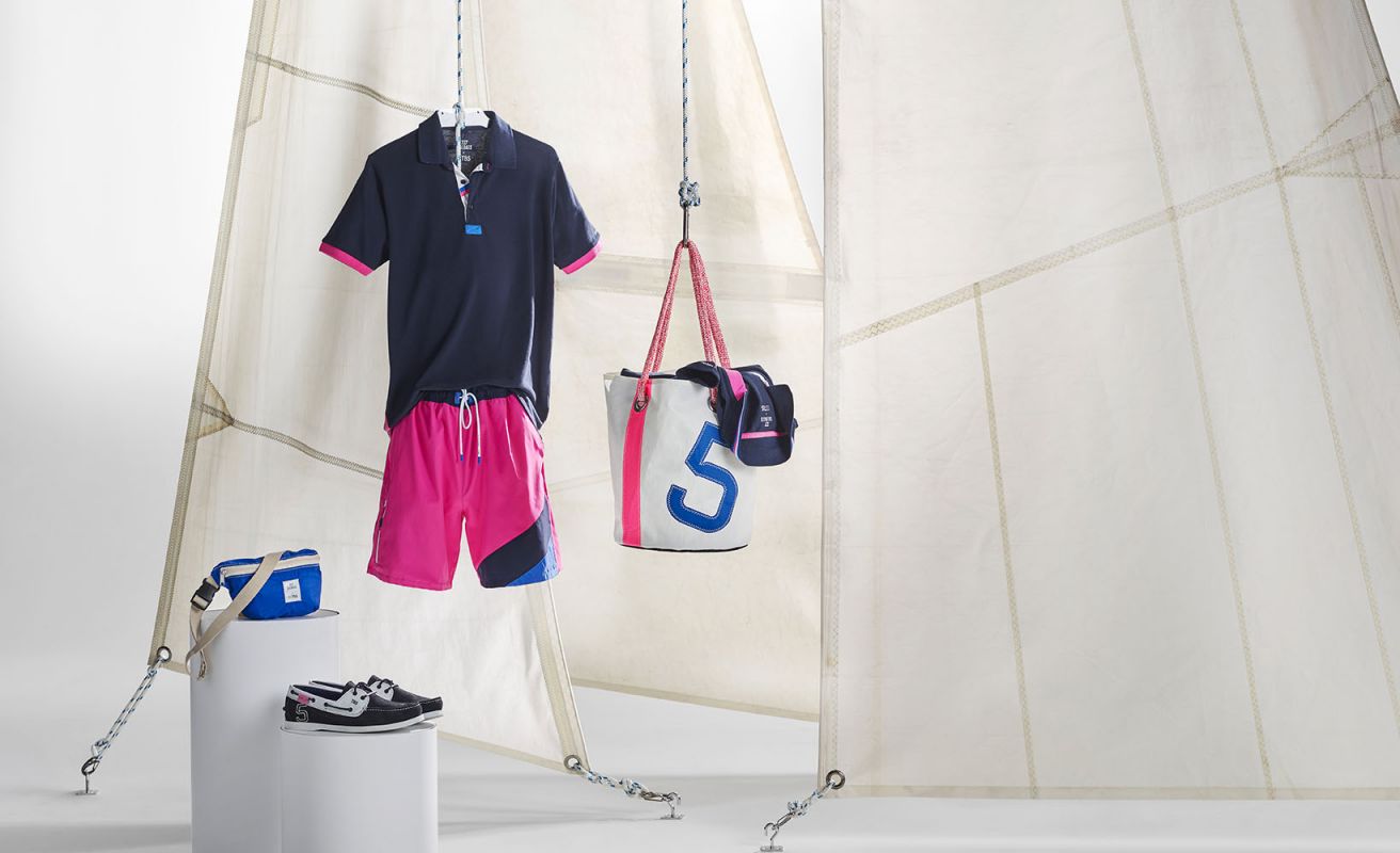 Polo homme Navy · 727 Sailbags x TBS