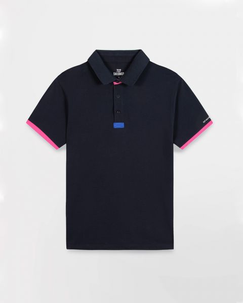 Polo homme Navy · 727 Sailbags x TBS