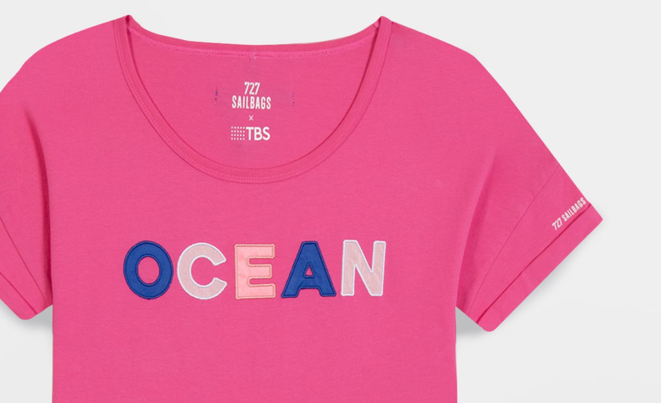 T-shirt femme rose · 727 Sailbags x TBS