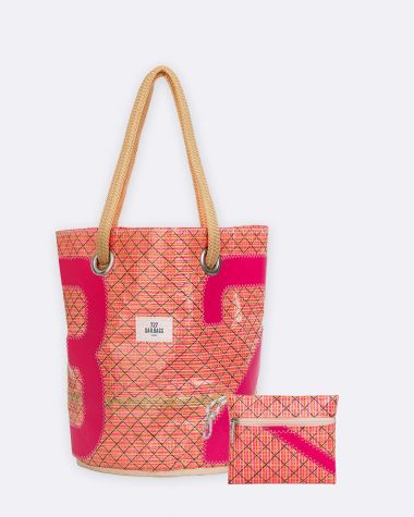 Set: Strandtasche und technische Tasche in Rosa