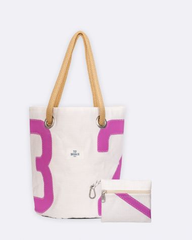 Set: Strandtasche und Tasche in violet
