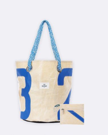 Set: Strandtasche und technische Tasche in blau