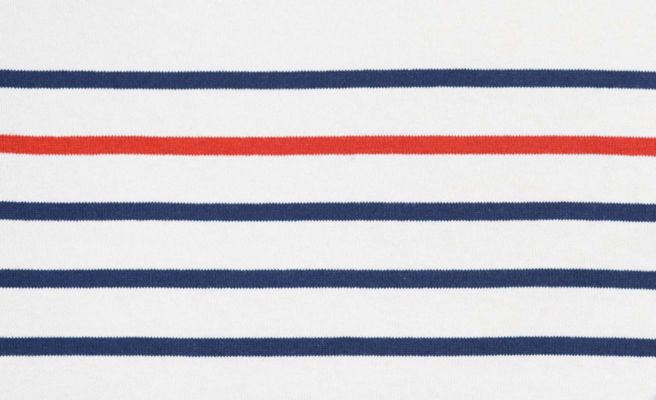 Marinière Midship Homme · Écru et rouge