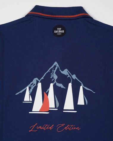 Polo femme bleu marine édition limitée · Bol d'Or du Léman 2025