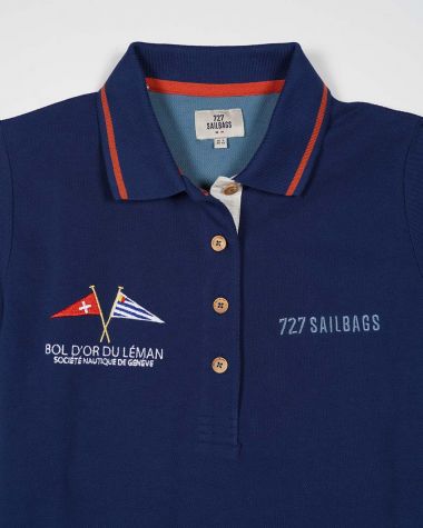 Polo femme bleu marine édition limitée · Bol d'Or du Léman 2025