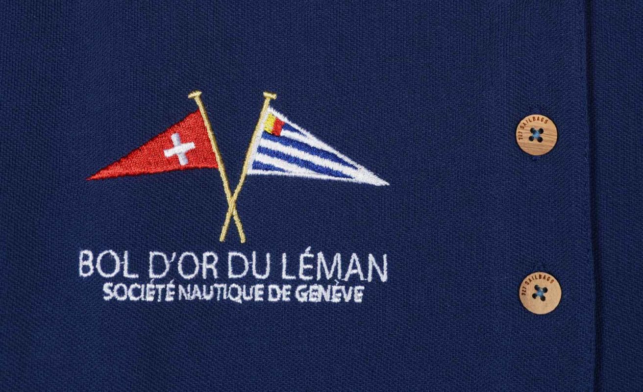 Polo femme bleu marine édition limitée · Bol d'Or du Léman 2025