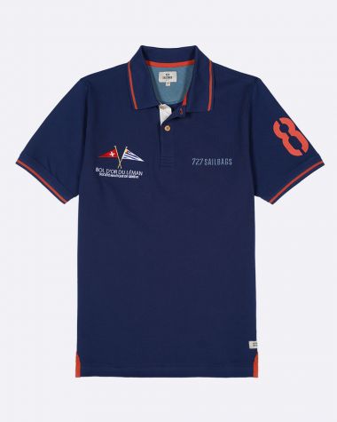 Polo homme bleu marine édition limitée · Bol d'Or du Léman 2025