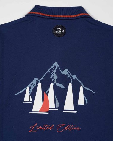 Polo homme bleu marine édition limitée · Bol d'Or du Léman 2025